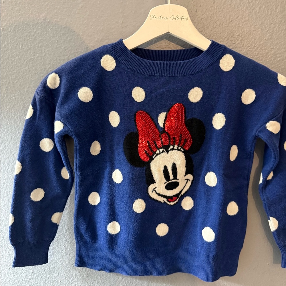 GAP Kids Blue Disney Sweatshirt with Minnie Graphic